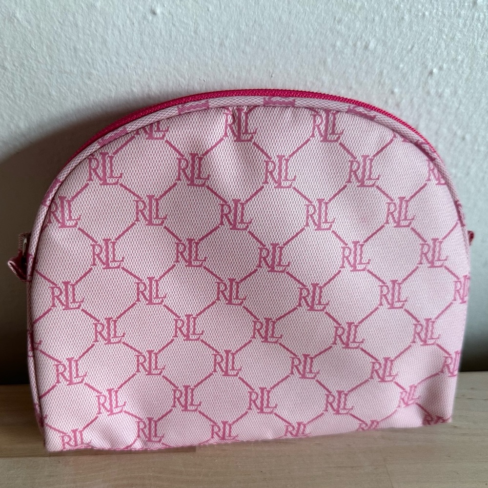 Ralph Lauren Pink Logo Cosmetic Case